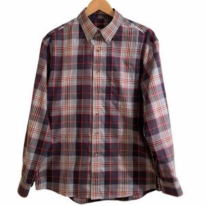 Jos. A. Bank Traveler’s Collection Plaid Cotton Button-Down Men’s Large Shirt